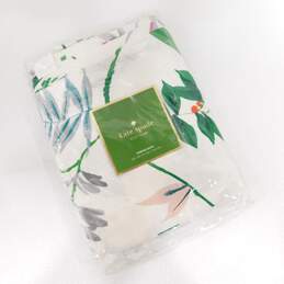 Kate Spade New York Trellis Blooms Cotton White Green Floral Tablecloth