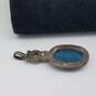 Sterling Silver Turquoise Chalcedony Oval Pendant 29.6g image number 4