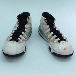 Jordan Max Aura White Metallic Silver Black Men's Shoes Size 10.5