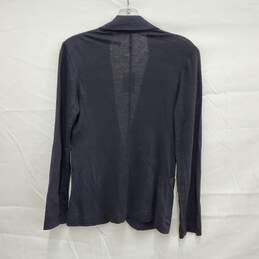 NWT Majestic Filatures WM's Linen Elastane Single Button Black Jacket Size XS alternative image