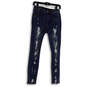 NWT Womens Blue Hi Rise Medium Wash Stretch Pockets Denim Skinny Jeans Sz 1 image number 1