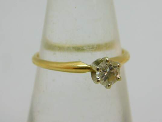 14K Yellow Gold 0.36 CT Diamond Solitaire Ring 1.7g image number 1