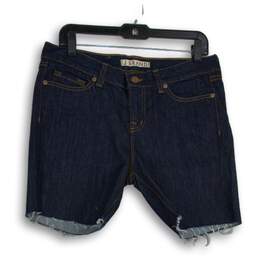 NWT J Brand Womens Blue Denim Dark Wash Low Rise Cut-Off Shorts Size 28
