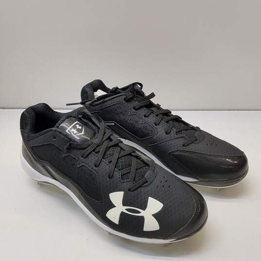 Under Armour Men's Ignite Low ST Metal Cleats Black 9 image number 3