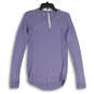 Womens Purple Crew Neck Long Sleeve Activewear Pullover T-Shirt Size 4 image number 1