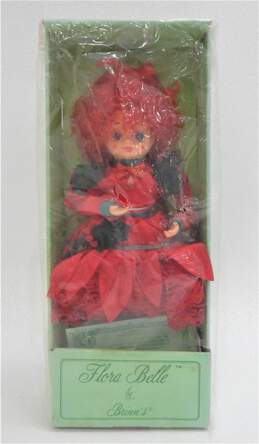 Vintage 1987 Flora Belle By Brinn's December Doll Miss Poinsettia