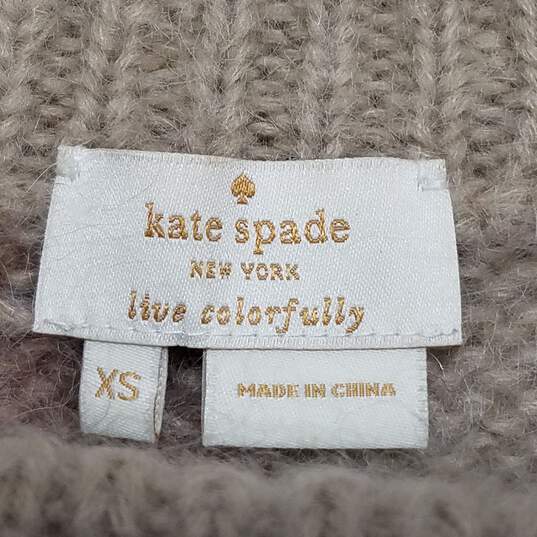 Kate Spade New York Deco Rose Mohair Blend Sweater Beige/Pink Size XS image number 3