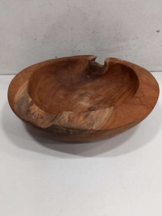 Tuckahoe Hardwood Natural Teak Wood Bowl image number 2