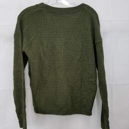 Jacqueline de Young Alice Green V-Neck Pullover Sweater Size Small NWT alternative image