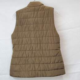 Michael Kors Tan Gold Zip Puffer Vest Size Small alternative image