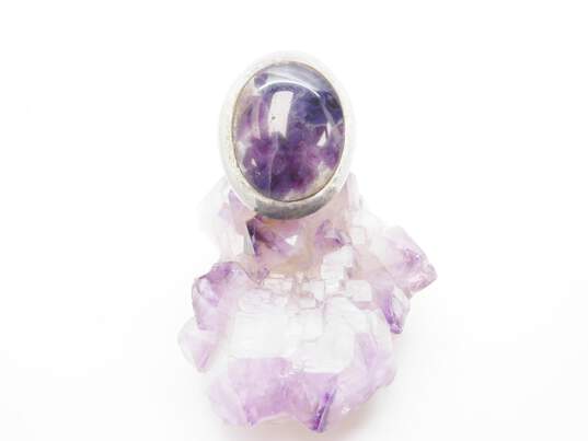 Taxco 925 Amethyst Cabochon Ring 9.9g image number 2