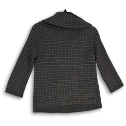 Womens Gray Knitted Long Sleeve Shawl Collar Cardigan Sweater Size XS alternative image