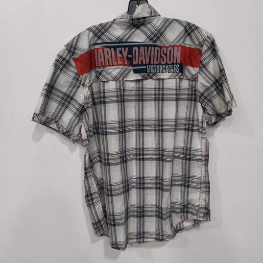 Harley-Davidson Motorclothes Men's Cotton SS Snap Up Shirt Size M image number 2