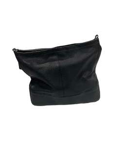 Black Leather Park Hobo Shoulder Bag