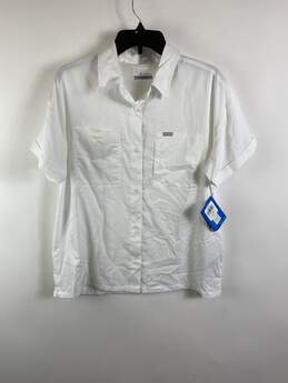 Columbia Men White Polo Shirt L/G NWT