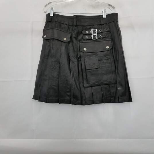 Black Leather Kilt Size 36 image number 2