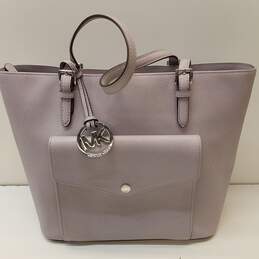 Michael Kors Saffiano Leather Purple Tote Bag