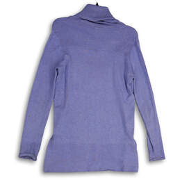 Womens Purple Knitted Long Sleeve Turtle Neck Pullover Sweater Size XS alternative image