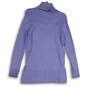 Womens Purple Knitted Long Sleeve Turtle Neck Pullover Sweater Size XS image number 2