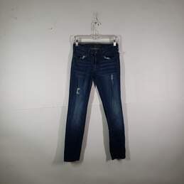 Womens Medium Wash 5 Pocket Design Denim Skinny Leg Jeans Size 4R alternative image
