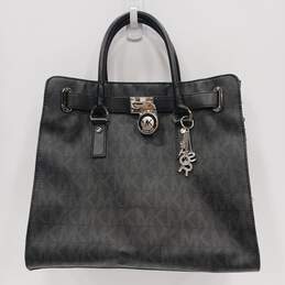 Michael Kors Black Monogram Leather Handbag