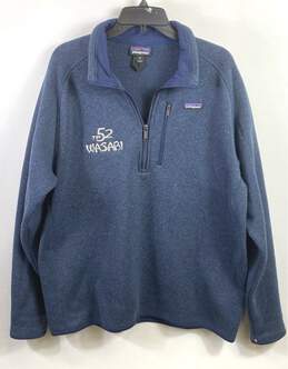 Patagonia Men Blue Quarter Zip Sweater XL