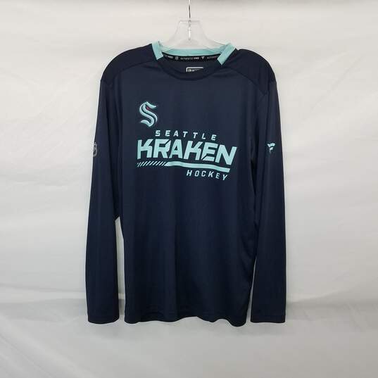 Authentic Pro Fanatics Seattle Kraken Long Sleeve Pullover MN Size M image number 1