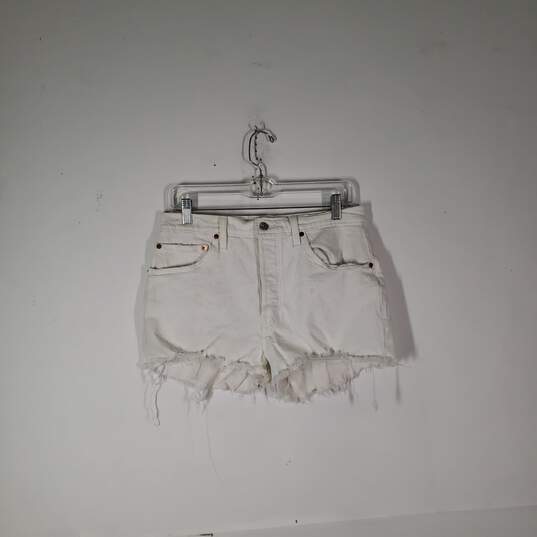 Womens 501 Regular Fit Denim Flat Front 5 Pocket Design Cut-Off Shorts Size W30 image number 1