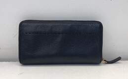 Tory Burch Pebble Leather Zip Around Continental Wallet Black alternative image