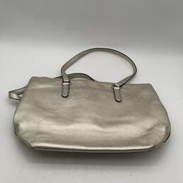 Kate Spade Womens Silver Leather Zipper Double Handle Tote Bag Purse alternative image