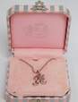 Juicy Couture Designer Silver Tone H Initial Necklace Watch & Box image number 3
