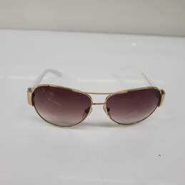 Marc by Marc Jacobs White Frame Brown Gradient Lens Aviator Sunglasses w/COA