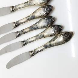 Vintage Silver Plated Russian USSR Melchior Dinner Knives Set of 6 alternative image