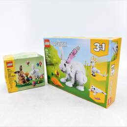 LEGO Seasonal Sealed Sets 31133 White Rabbit & 40523 Easter Rabbits Display