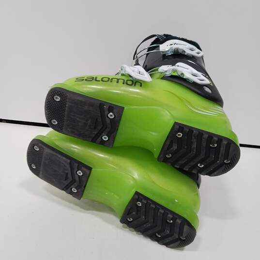Men's Green & Black Salomon Ski Boots Size 8 image number 5