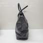 Victoria’s Secret Black Leather Lock Front Large Tote Bag 12"x11.5"x5"+9" Drop image number 4