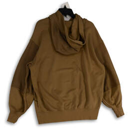 Womens Brown Long Sleeve Kangarroo Pocket Pullover Hoodie Size Large alternative image