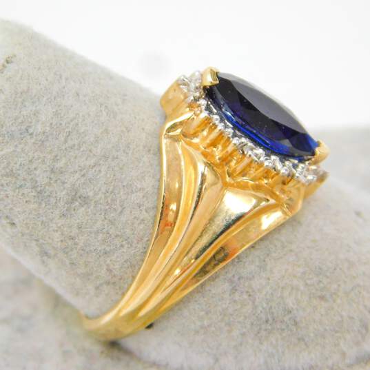 Buy the 14K Yellow Gold London Blue Topaz Ring 3.3g | GoodwillFinds