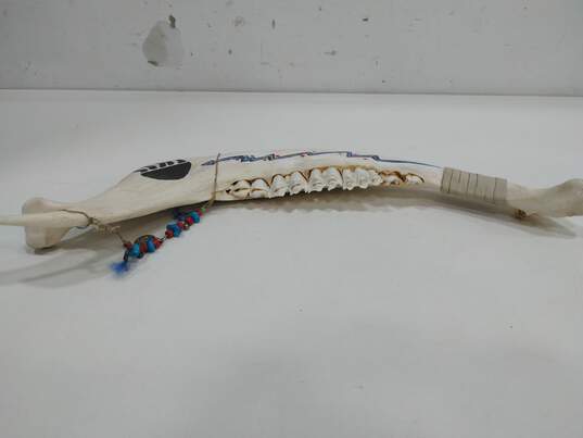 Hand Painted Prong Horn Antelope Jawbone image number 3