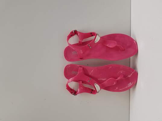 Michael Kors Plate Jelly Rubber Thong Sandals Flats Shoes Women's Size 9 M image number 6