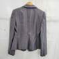 Armani Collezioni Women's Gray Pinstriped Blazer Jacket Size 6 image number 2