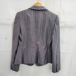 Armani Collezioni Women's Gray Pinstriped Blazer Jacket Size 6 alternative image