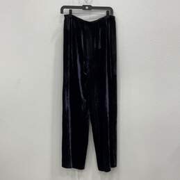 Armani Collezioni Womens Navy Blue Velvet Side Zip Ankle Pants Size 6 With COA alternative image