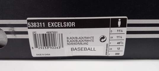 Adidas Excelsior Cleats Size 12 Black and White IOB image number 7
