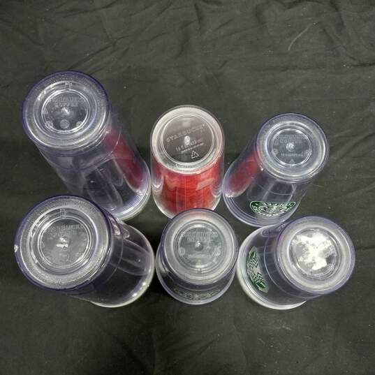 Box of 6 Starbucks Plastic Cups w/ Lids image number 1