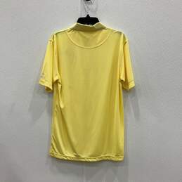 NWT Ashworth Mens Yellow Spread Collar Short Sleeve Pullover Polo Shirt Size L alternative image