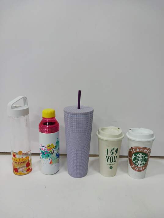 Bundle of Five Starbucks Coffee Cups image number 1