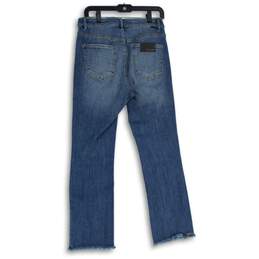 NWT Risen Jeans Womens Blue Denim 5-Pocket Design Raw Hem Straight Jeans Sz 9/29 alternative image