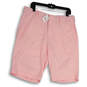NWT Mens Pink Flat Front Slash Pockets Regular Fit Golf Chino Shorts Sz 34 image number 1
