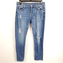 7 For All Mankind Women Blue Skinny Jeans Sz 26
